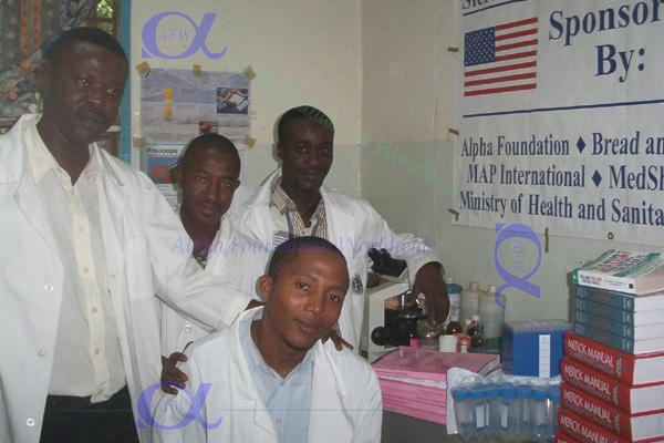 Corney Barnes Hospital Freetown lab technicians